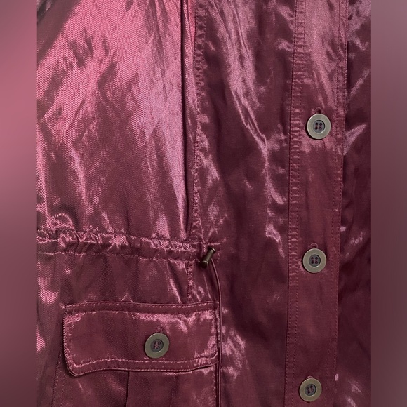 Ruby Rd Metallic Cranberry Red, Button Front, Drawstring Waist Jacket..EC Sz 16W - Picture 10 of 14